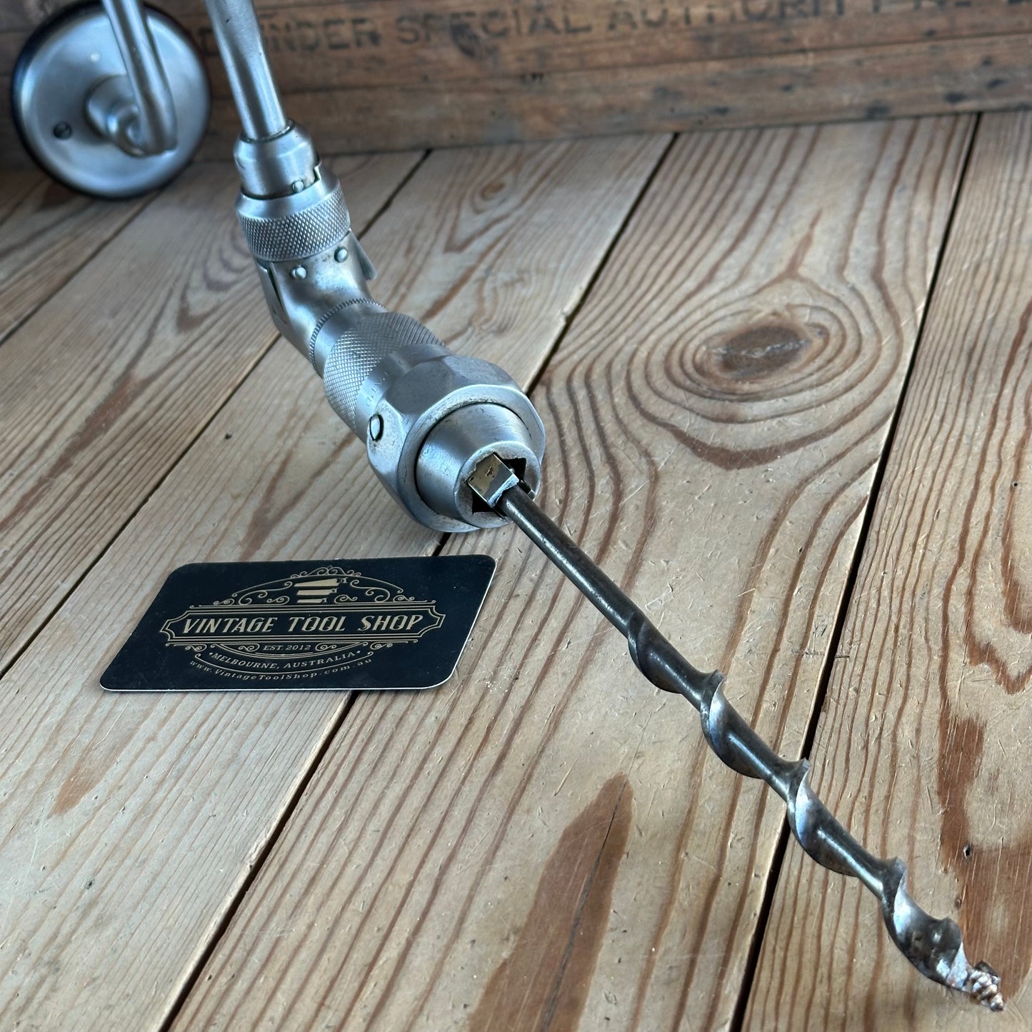 H2075 Vintage MILLERS FALLS USA No.1772 10” BRACE Cocobolo handles