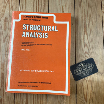 XBN103 Vintage BOOK SCHAUM'S OUTLINE SERIES Theory and Problems of STRUCTURAL ANALYSIS by J.J.Tuna
