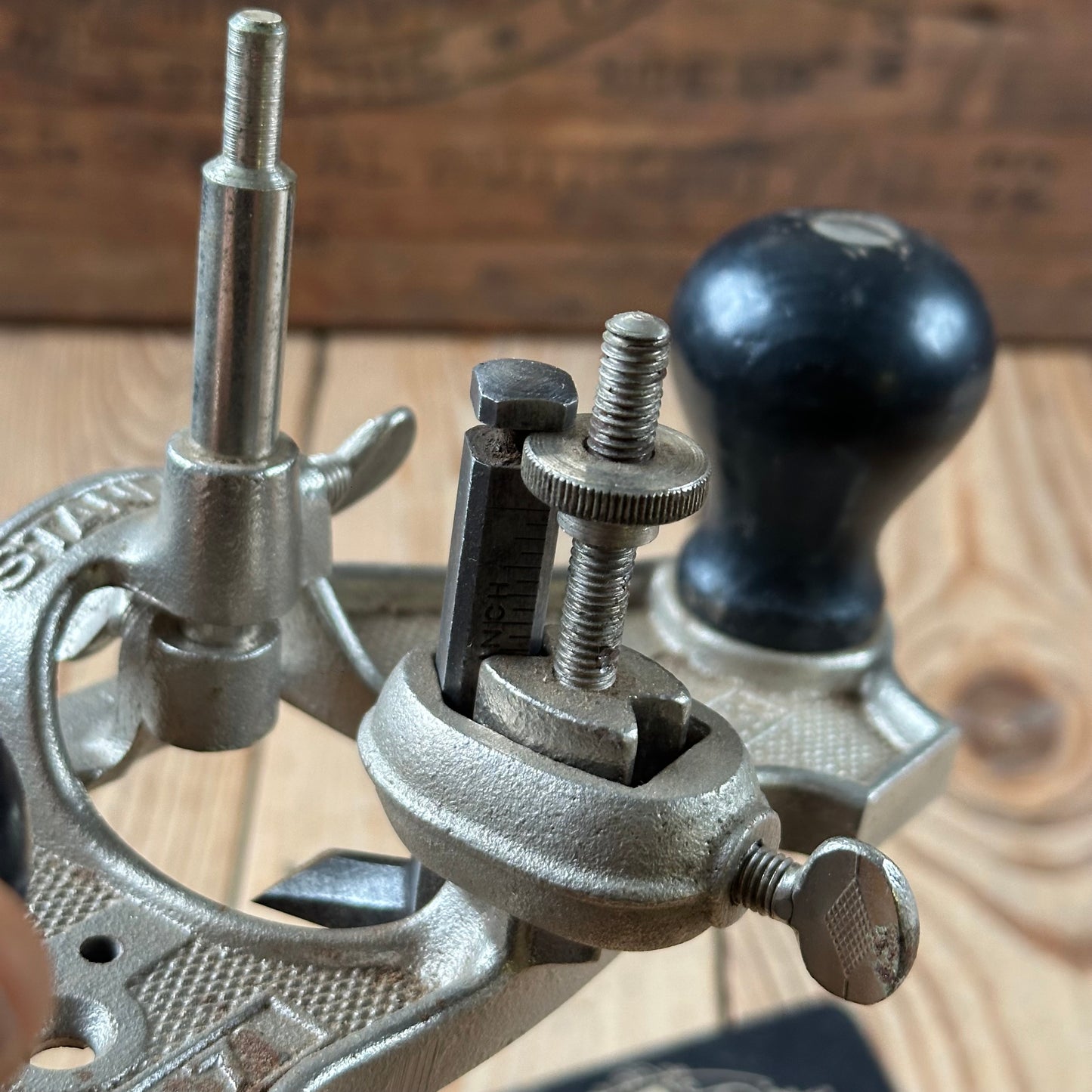 H2312 Vintage STANLEY England No.71 Router PLANE IOB