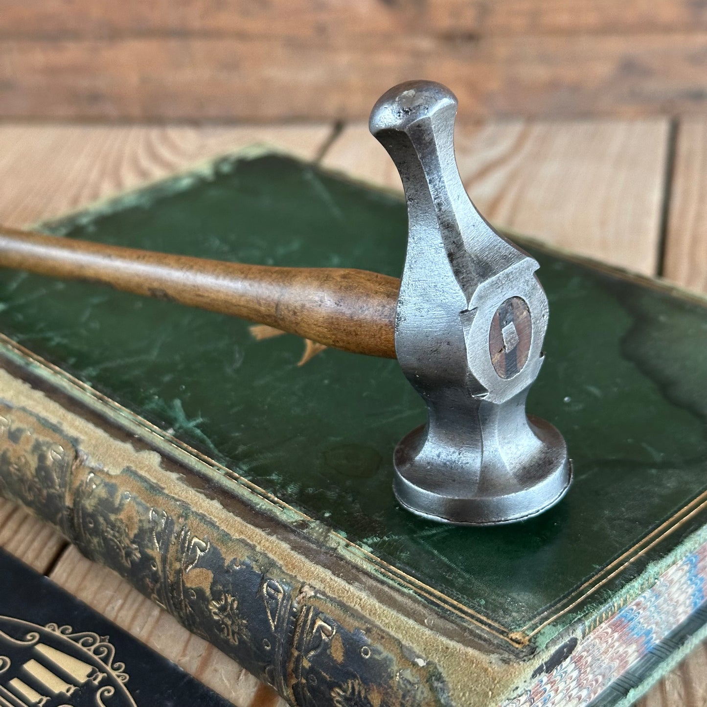 SOLD. D1856 GORGEOUS! Vintage small jewellers silversmiths Metalwork HAMMER by THEWLIS & Co
