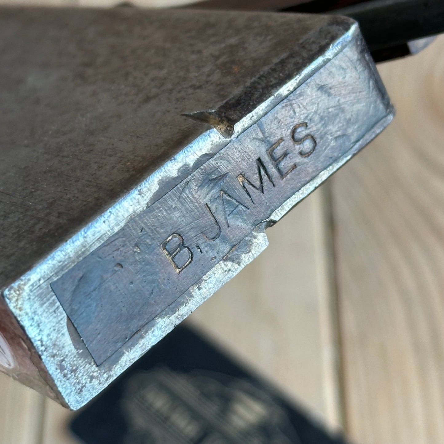 N1923 Antique SPIERS Scotland 3/4” 19mm wide Iron & MAHOGANY INFILL Shoulder PLANE