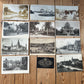 VD0-15 Vintage 11x sepia ENGLISH POSTCARD series 1905-1947 stamps handwritten souvenir post cards junk journal diary collection
