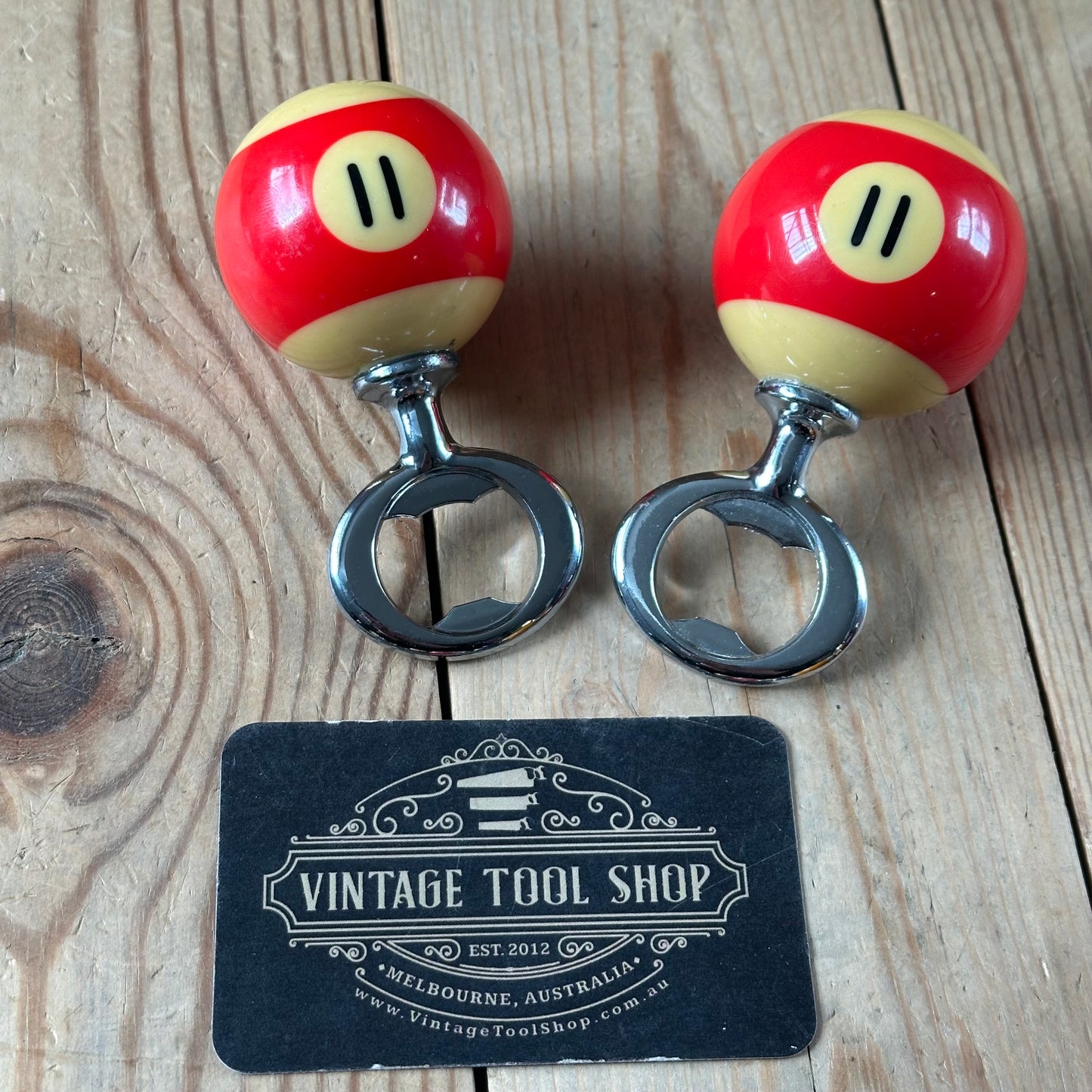 TRB NEW! AUSTRALIAN made POOL BALL BOTTLE OPENERS by TONY RALPH