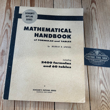 XBN115 Vintage 1968 BOOK MATHEMATICAL HANDBOOK of FORMULAS and TABLES by M.R.Spiegel