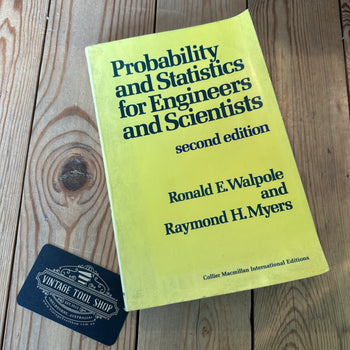 XBN43 Vintage 1978 Probability and Statistics for Engineers and Scientists 2nd Edition BOOK by R.E.Walpole & R.H.Myers