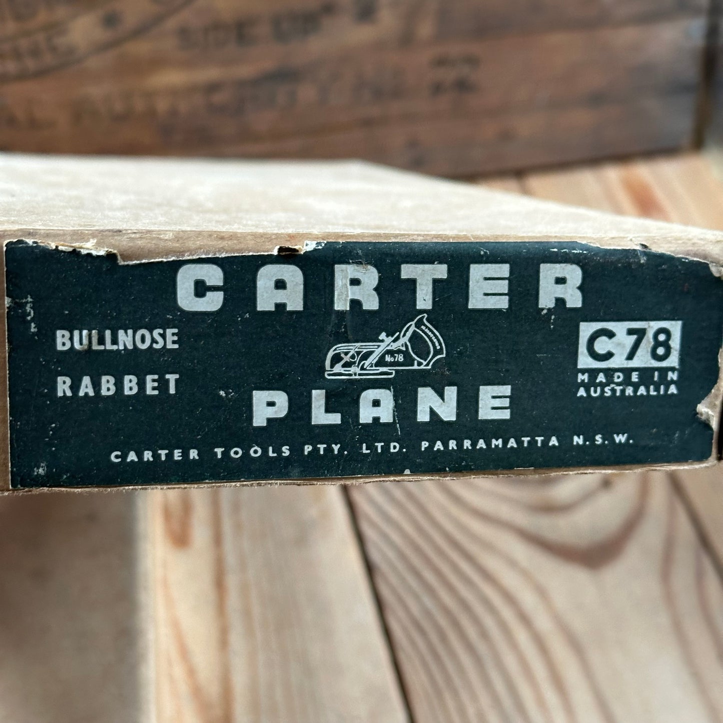 SOLD. N1289 ORIGINAL! Collector Grade Vintage CARTER Australia No:78 Duplex REBATE Rabbet PLANE IOB