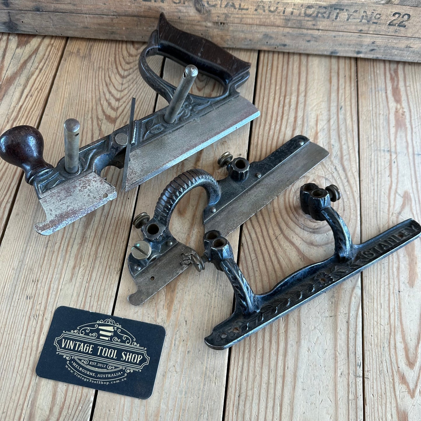 H255 Antique early STANLEY USA No.45 Combination PLANE