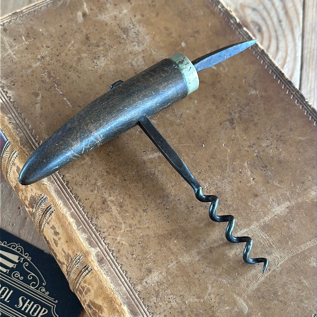 H882 Vintage ADELAIDE Pattern HORN handle BOTTLE OPENER CORKSCREW