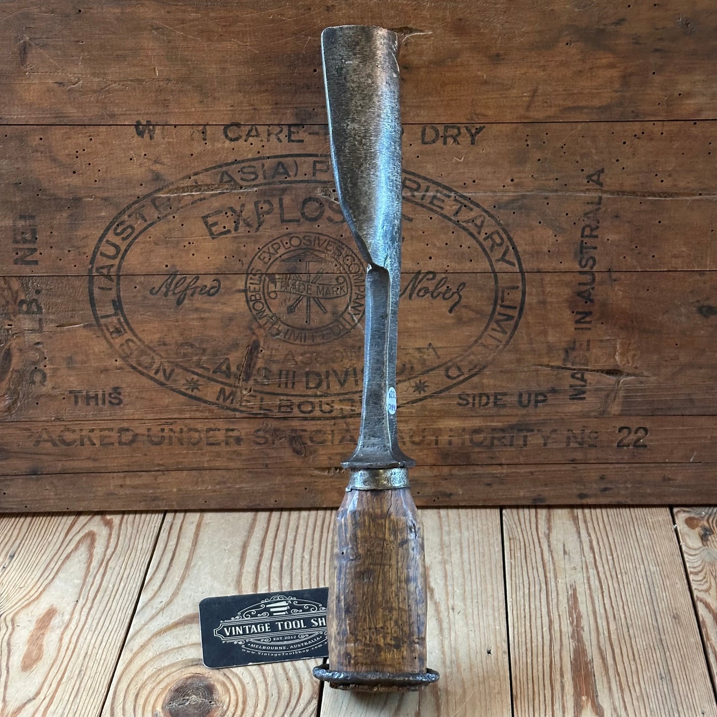 D1890 ANCIENT! Large Antique 60mm EUROPEAN GOUGE Carving CHISEL
