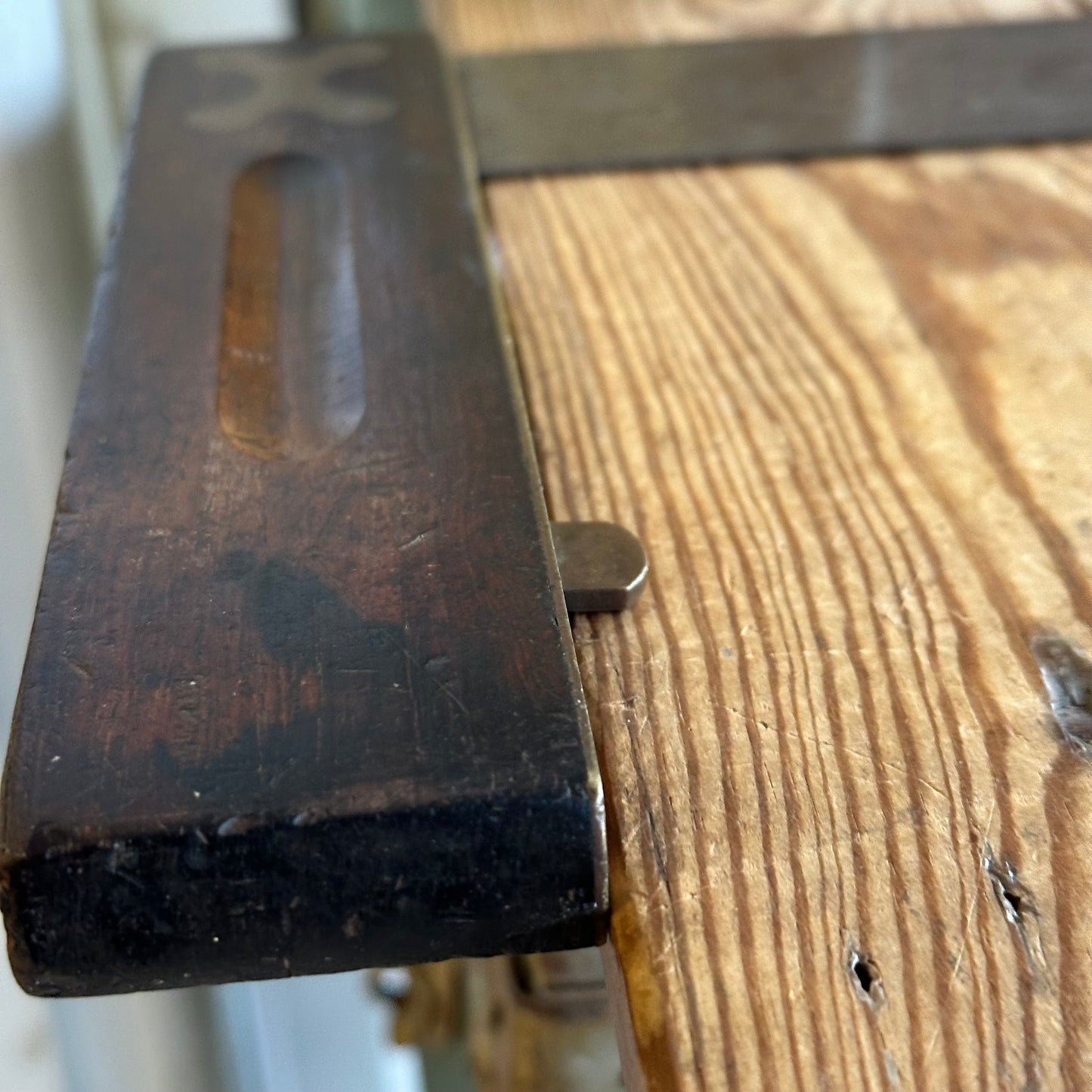 SOLD. N1936 SCARCE! Vintage STANLEY No:2 15” square with rest tab Sweetheart era ROSEWOOD & brass SQUARE