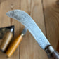 SOLD. H2240 Vintage set of 5 leather work TOOLS cobblers hammer awl knife 1/2 moon