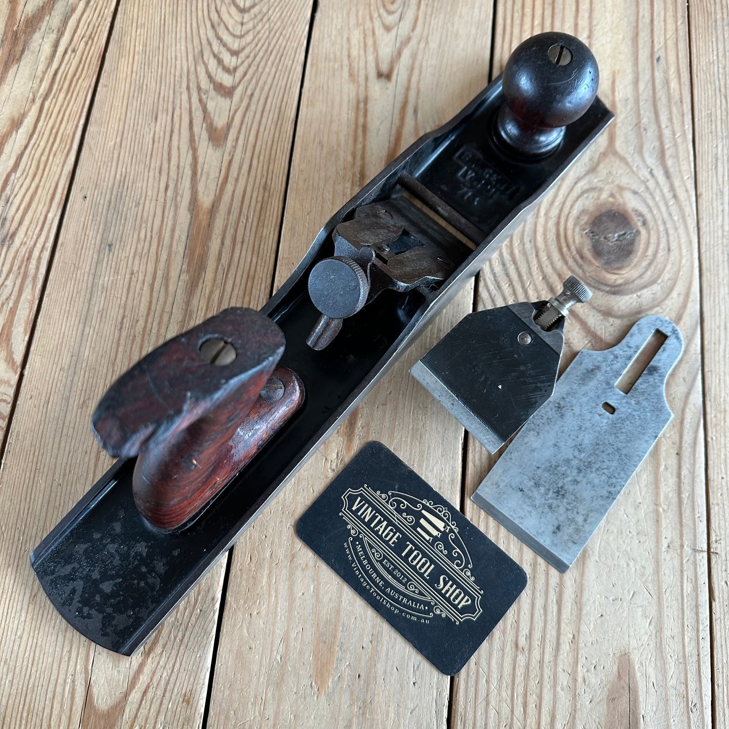 H172 Vintage SARGENT No:714 stay set jack PLANE with Mahogany handles