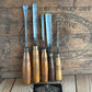 D1918 Vintage 5x Carving CHISEL Set ADDIS