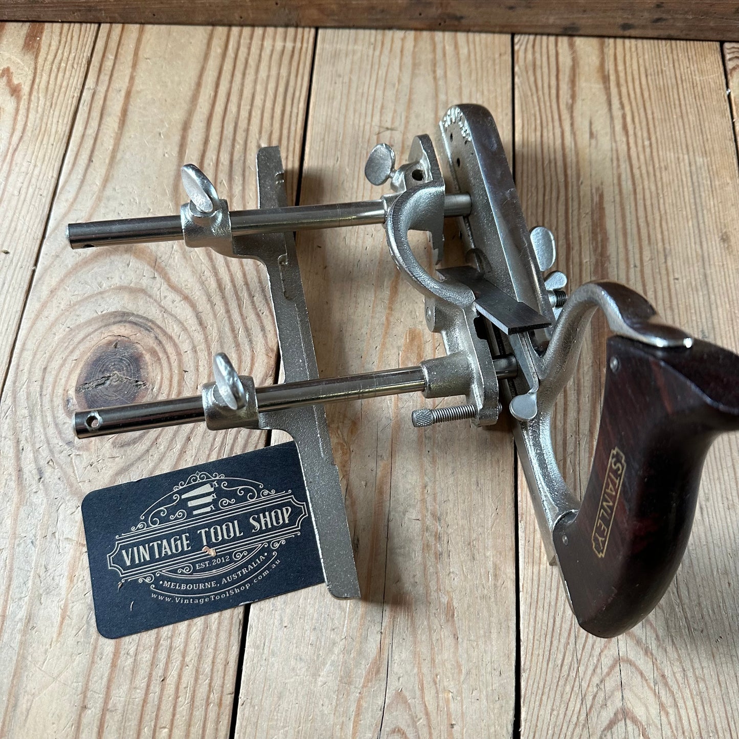 H2492 Vintage STANLEY England No.50S plough PLANE with cutters IOB