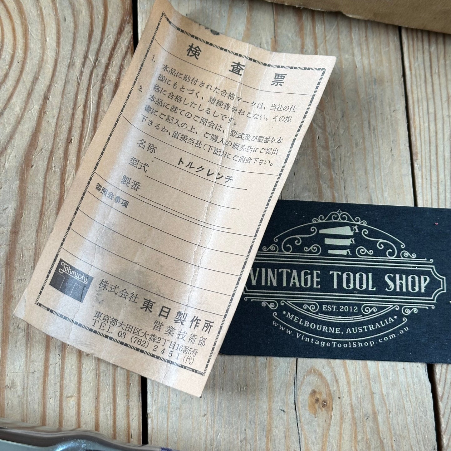 H2431 Vintage JAPANESE JOHNICHI TORQUE WRENCH IOB