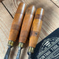 H2428 Vintage SET of 3 x ADDIS England Carving GOUGE CHISELS