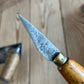 SOLD. H2240 Vintage set of 5 leather work TOOLS cobblers hammer awl knife 1/2 moon