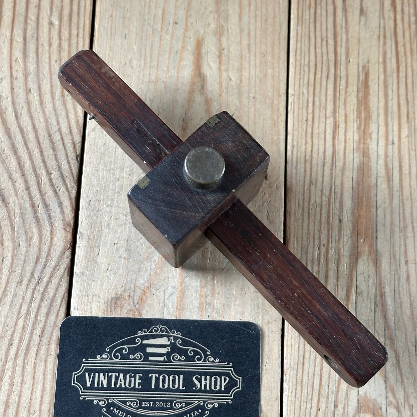 H2478 Vintage English made Rosewood BRASS Mortise and marking GAUGE