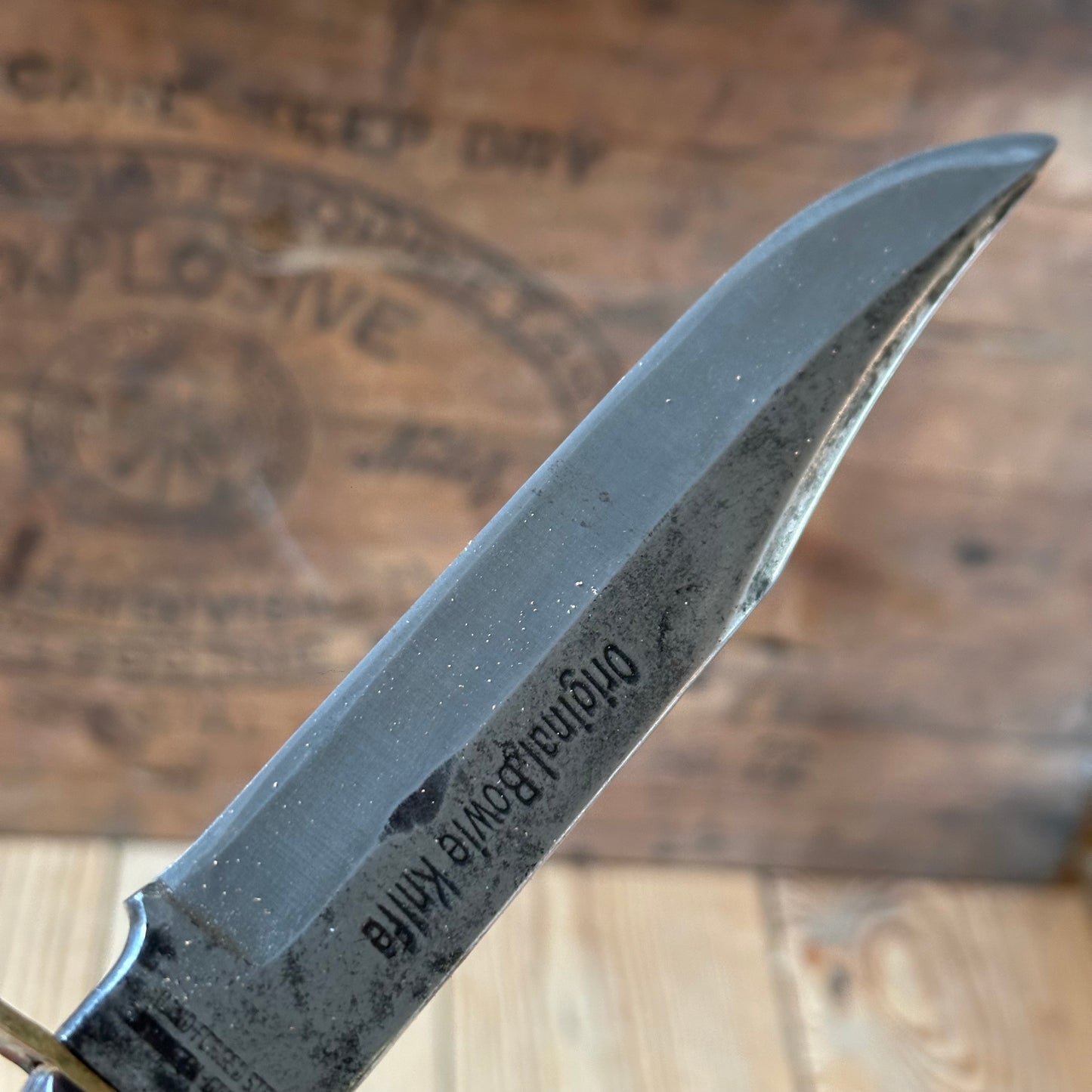 K60 Vintage Original German BOWIE KNIFE in leather sheath