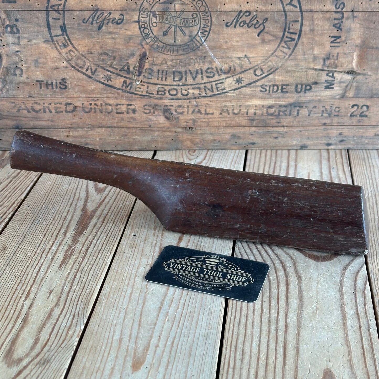 H2372 Vintage Lead DRESSING STICK plumbers mallet