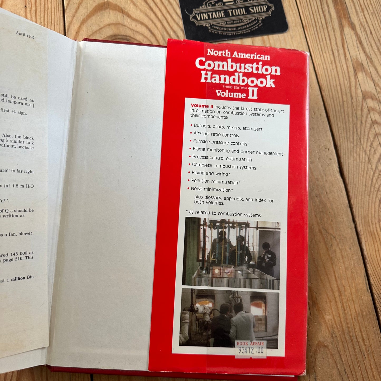 XBN70 Vintage 1986 BOOK North American COMBUSTION HANDBOOK 3rd edition Vol 1