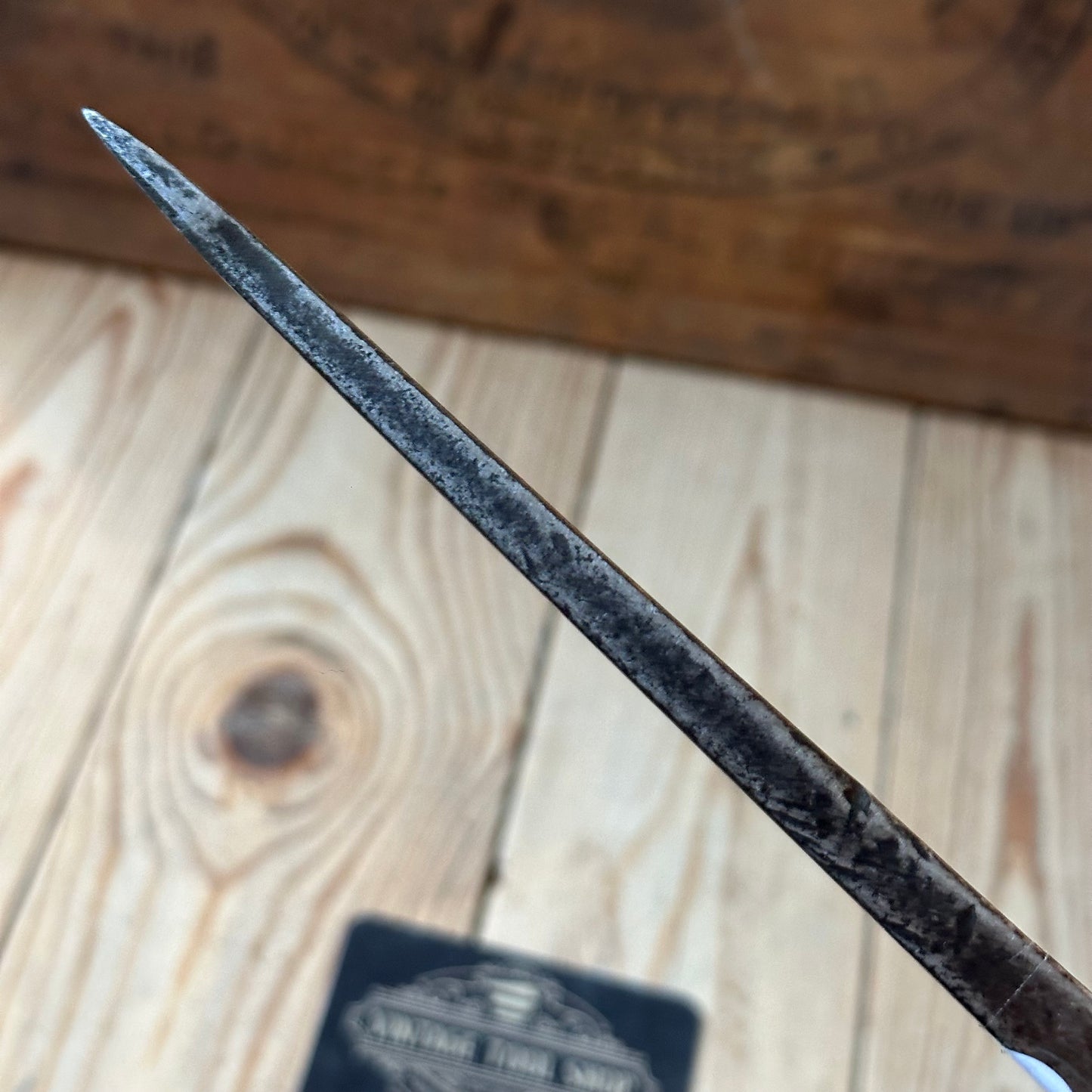 D1892 ANCIENT! Large antique 40mm EUROPEAN SKEW Carving CHISEL