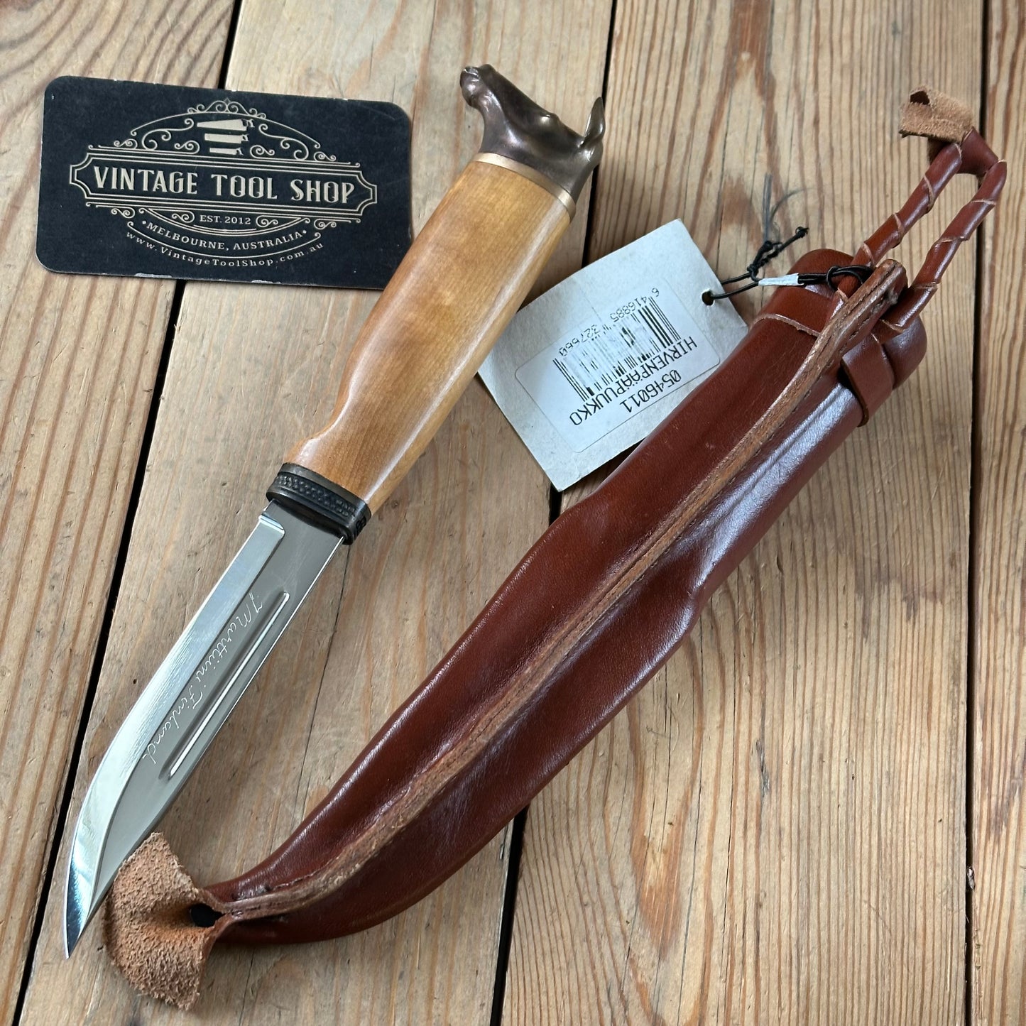 K41 Vintage Original Finnish MARTTIINI FINLAND Horse HEAD Puukko KNIFE