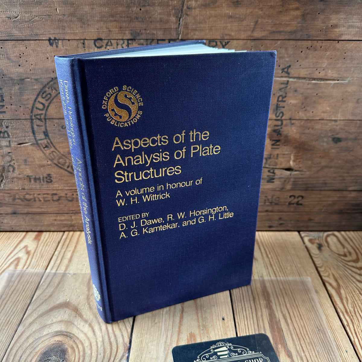 N2027 Vintage 1985 BOOK ASPECTS of the ANALYSIS of PLATE STRUCTURES edited by D.J.Dawe, R.W.Horsington, A.G.Kamtekar & G.H.Little