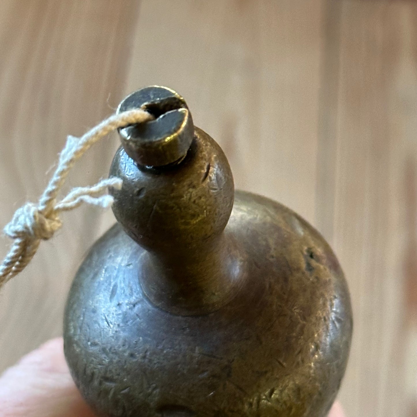 H2524 Vintage large brass TEARDROP PLUMB BOB