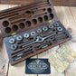SOLD. H2398 Vintage Wiley & Russell USA TAP & DIE SET in wooden box