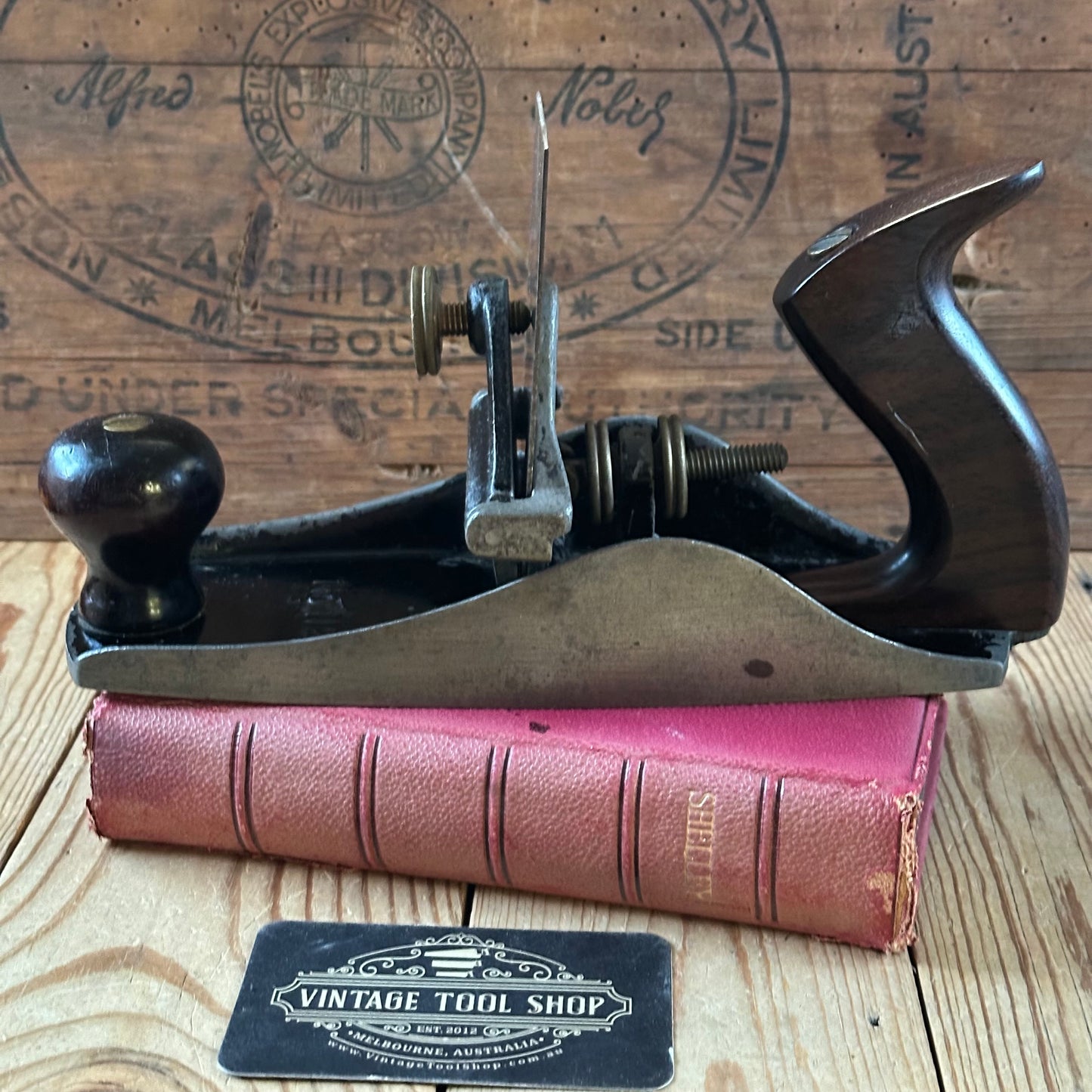 N1702 Vintage STANLEY no.112 scraper PLANE Rosewood handles