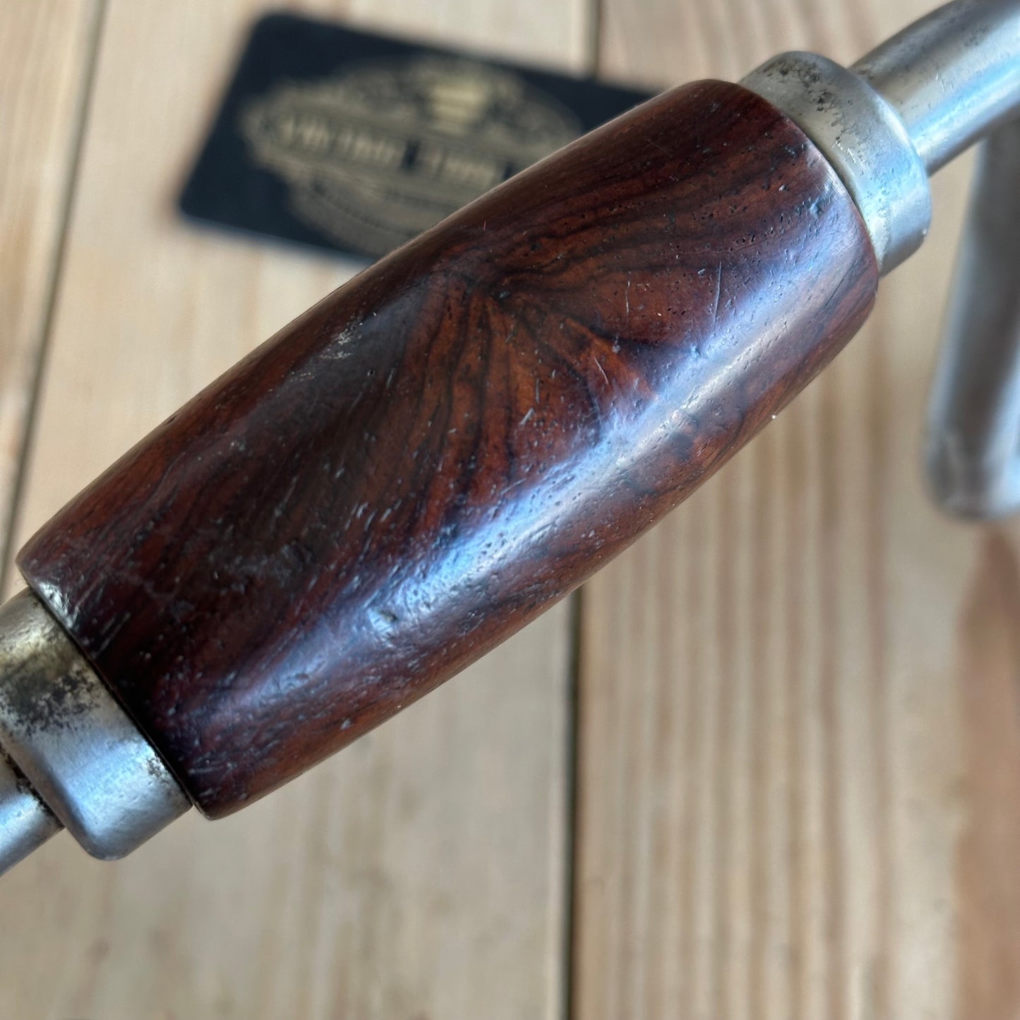 H2075 Vintage MILLERS FALLS USA No.1772 10” BRACE Cocobolo handles