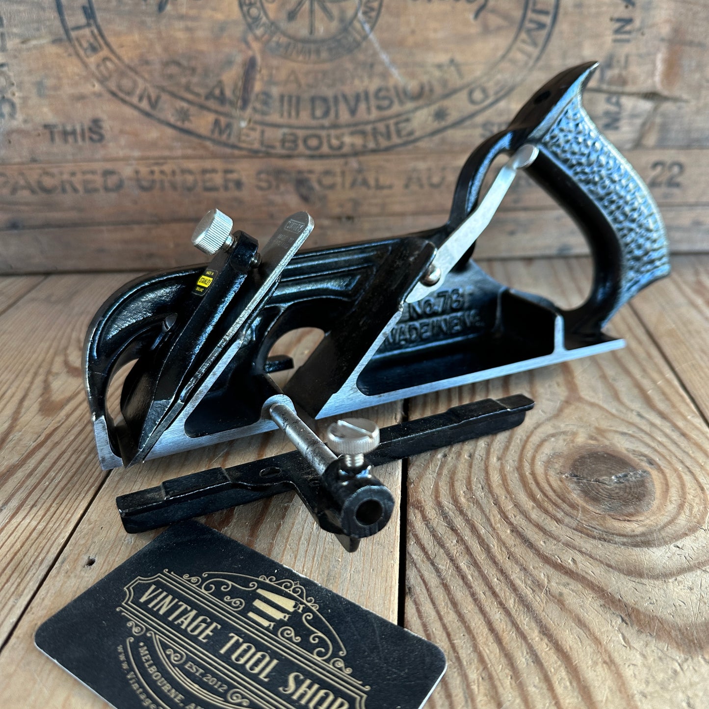 N597 Vintage STANLEY England No.78 Duplex RABBET rebate plane IOB