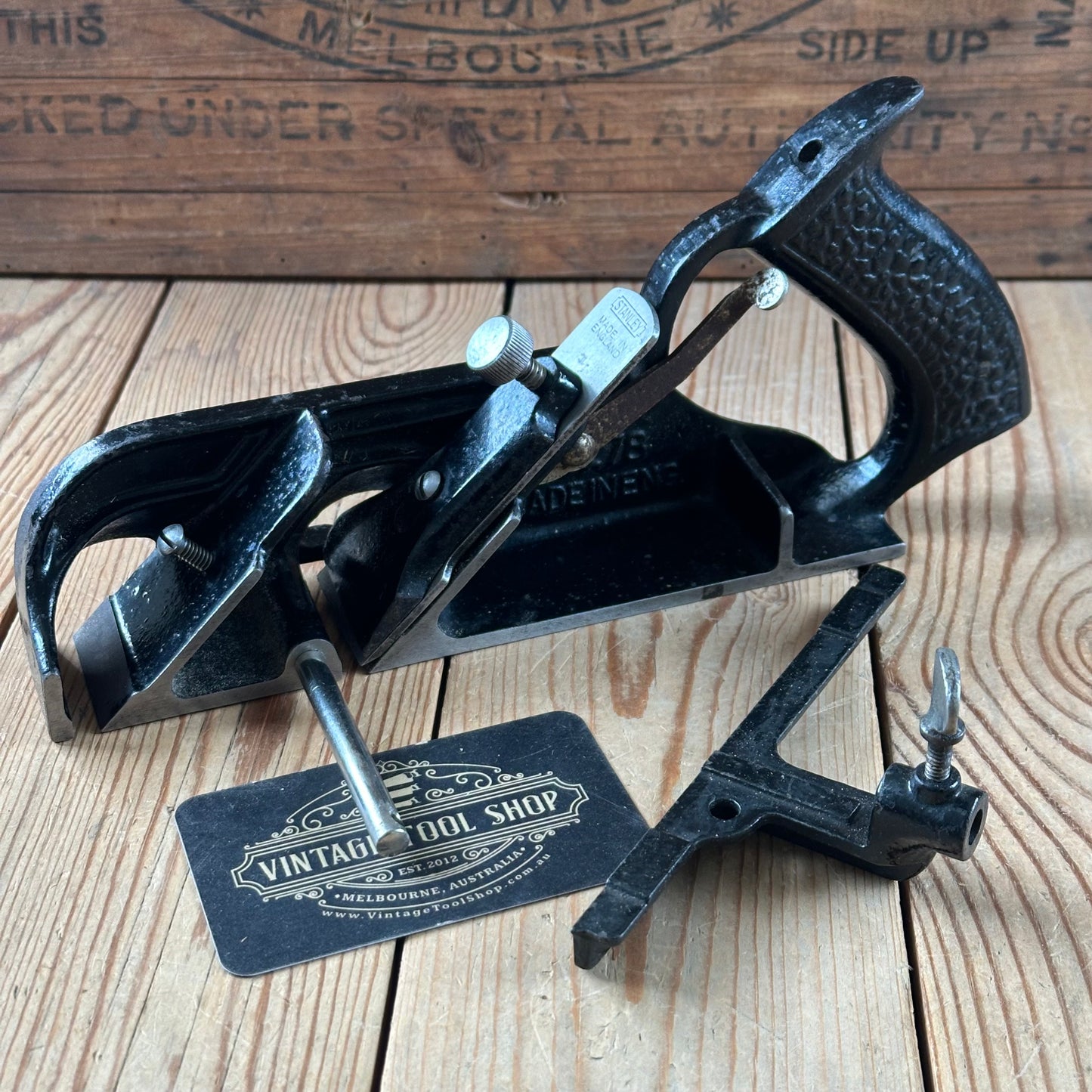 H2148 Vintage STANLEY England No.78 Duplex RABBET rebate plane