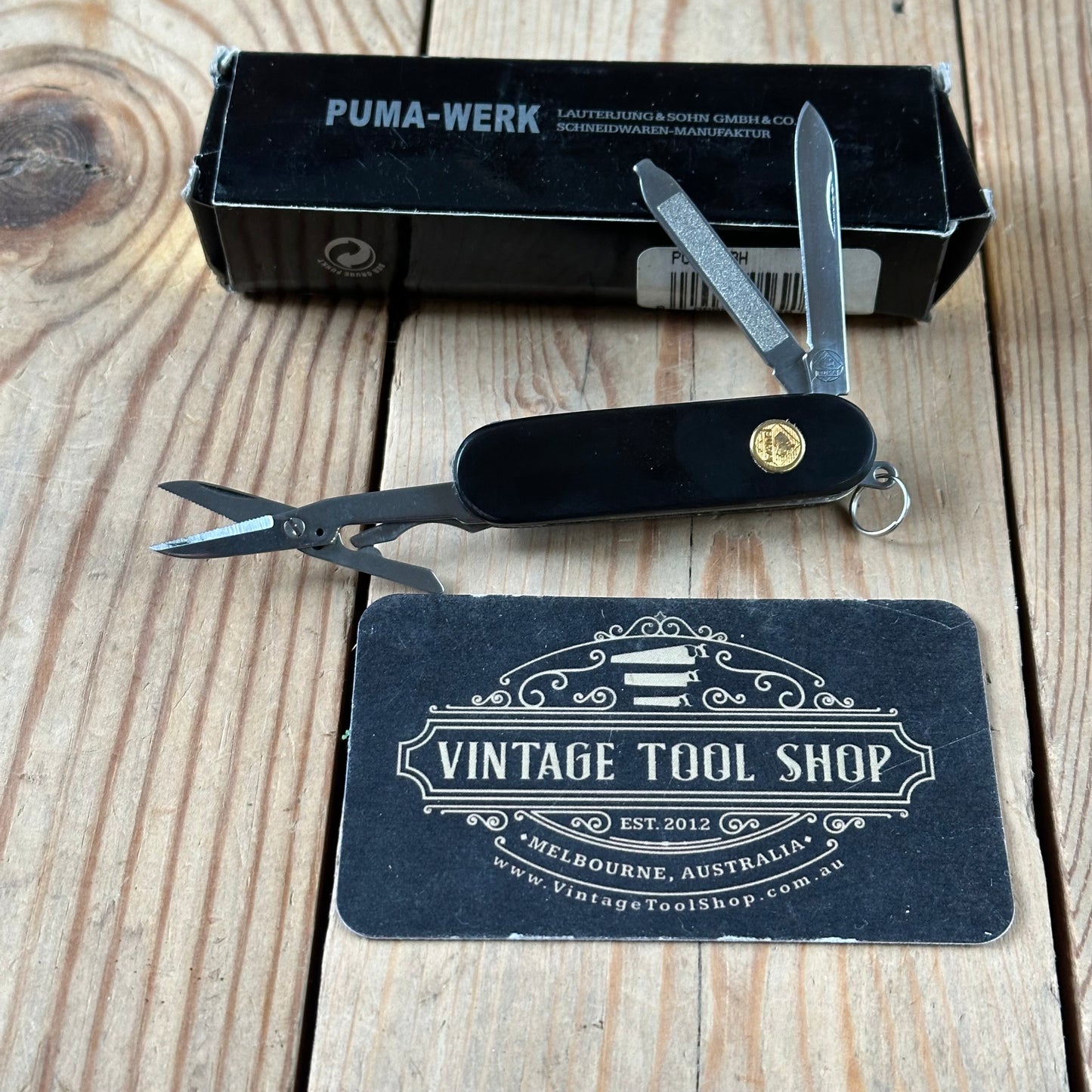 K55 SWEET! Vintage PUMA MINI folding KNIFE IOB