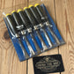 N1831 Vintage 6 x FOOTPRINT England Carving CHISEL Set Gouges