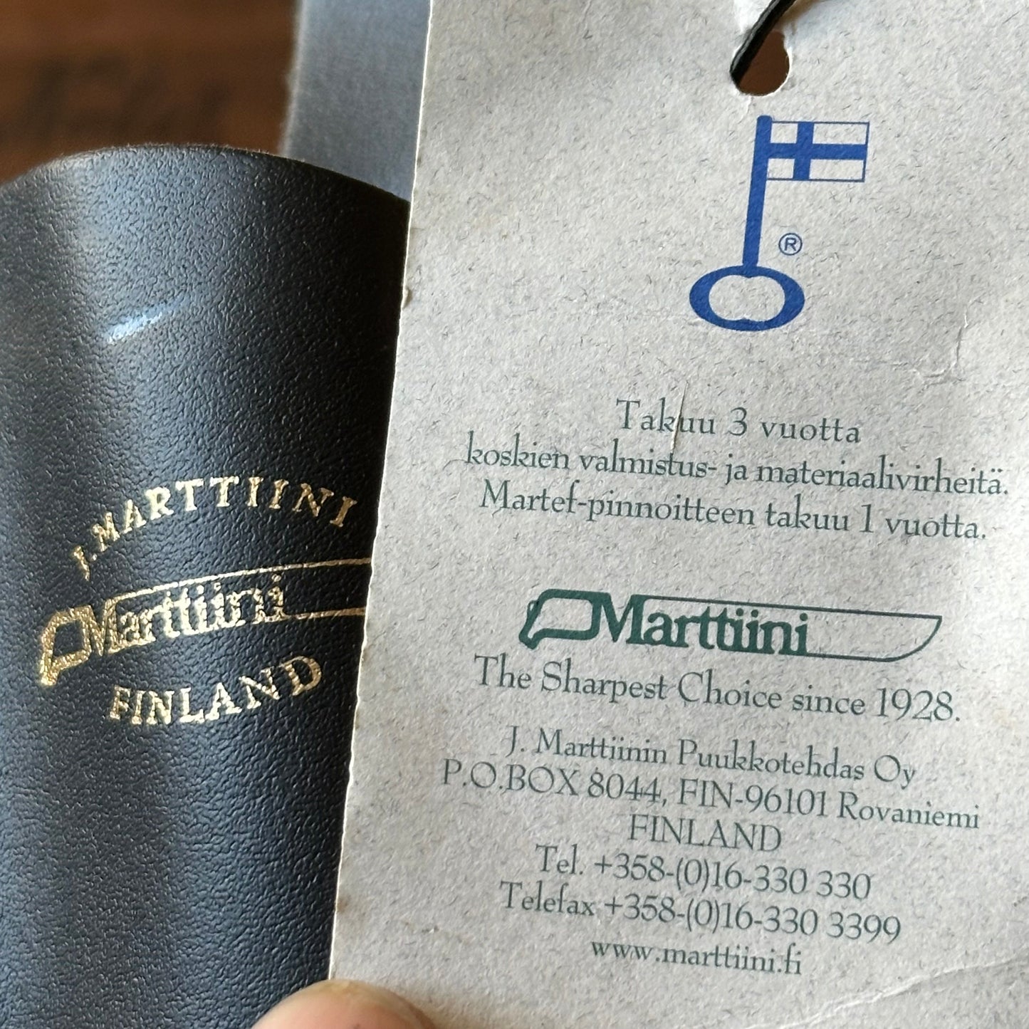 K43 Vintage Original Finnish MARTTIINI FINLAND Puukko KNIFE in leather sheath