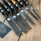 H2459 ICONIC! Vintage set of 6 x TITAN AUSTRALIA No:101 Registered Firmer CHISELS