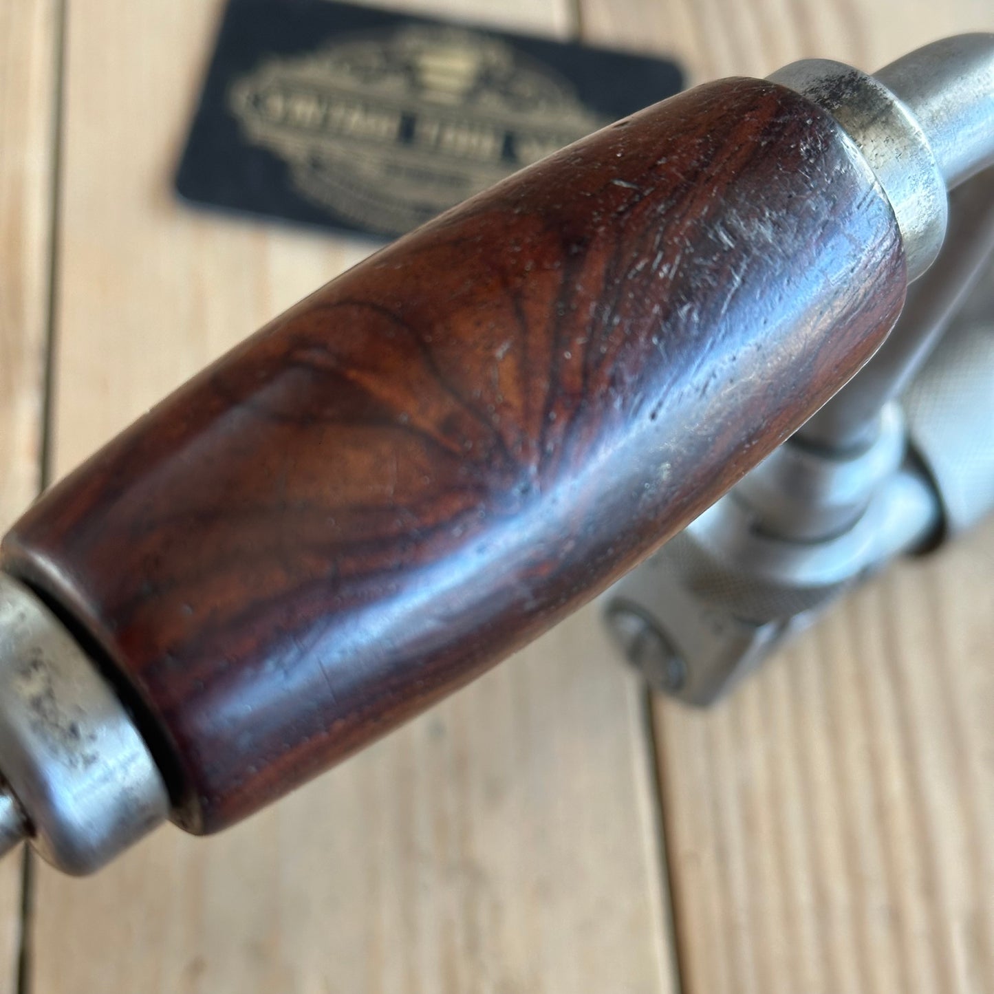 H2075 Vintage MILLERS FALLS USA No.1772 10” BRACE Cocobolo handles