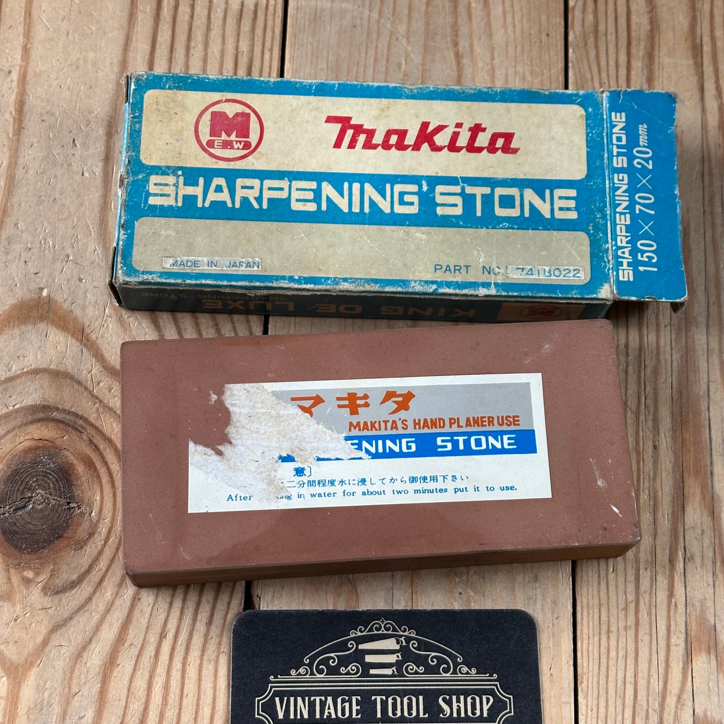 A258 Vintage MAKITA Japanese WATERSTONE Sharpening STONE IOB