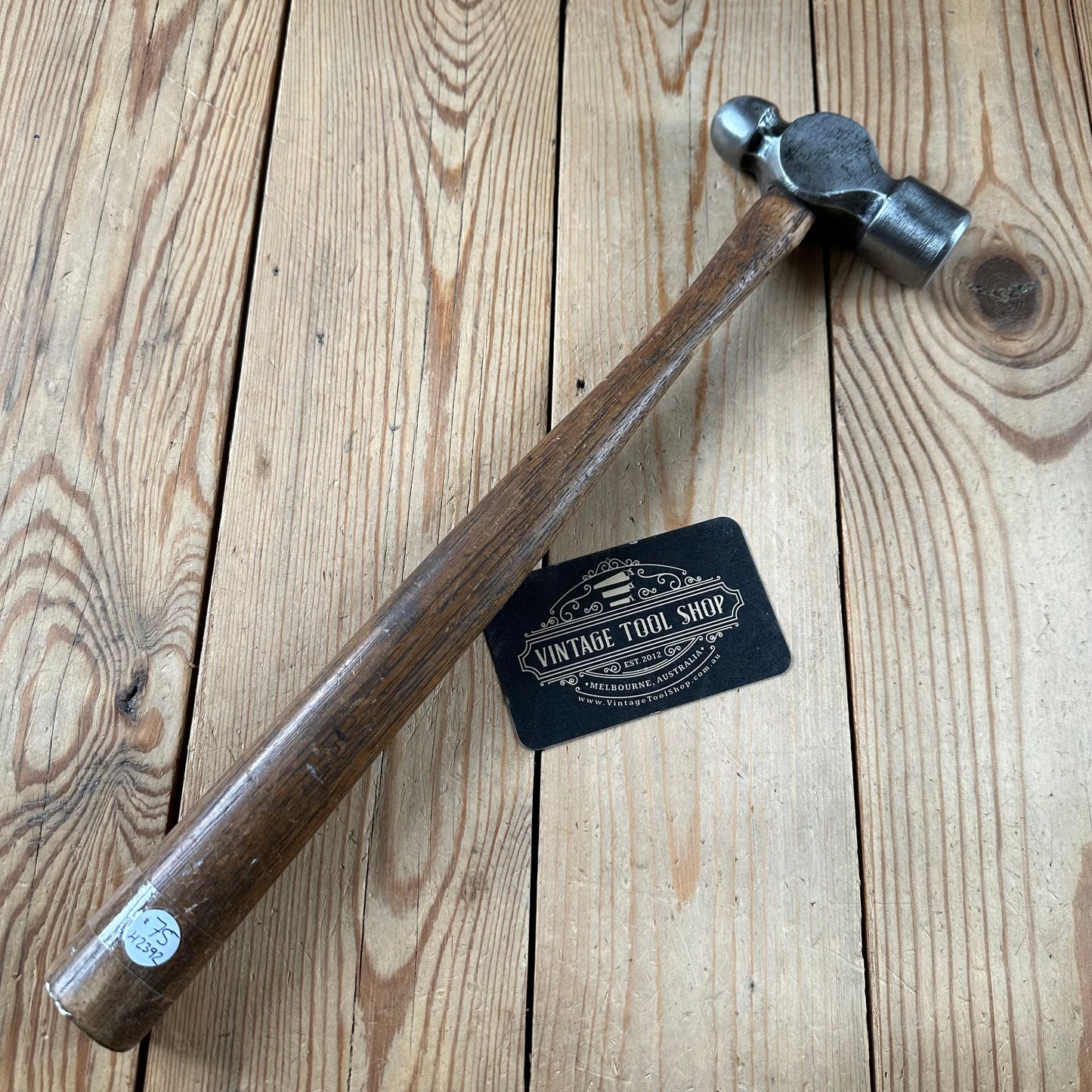 H2392 Vintage RAILROAD FINISH CHENEY USA ball peen HAMMER