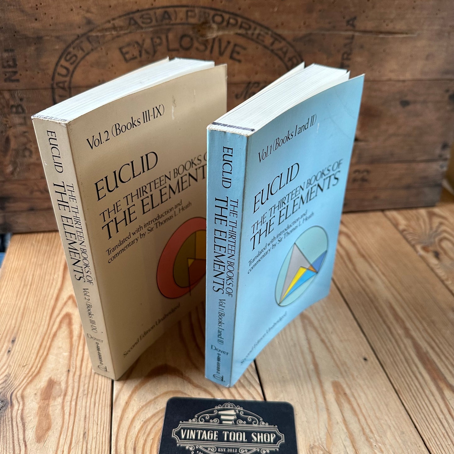 XBN2 Vintage Vol 1 & 2 BOOKS EUCLID The 13 Books of the ELEMENTS translated by Sir T.L.Heath