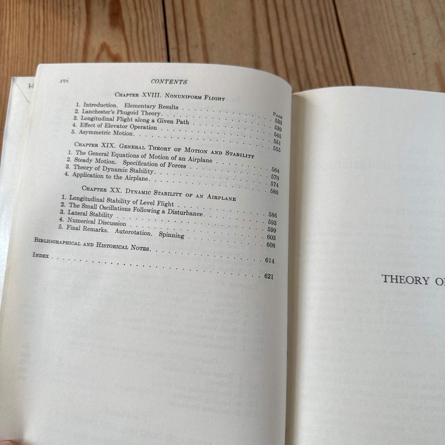 XBN25 Vintage BOOK THEORY OF FLIGHT by R.Von Mises