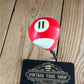 TR135 Repurposed Red/white “11” POOL BALL awl by Tony Ralph