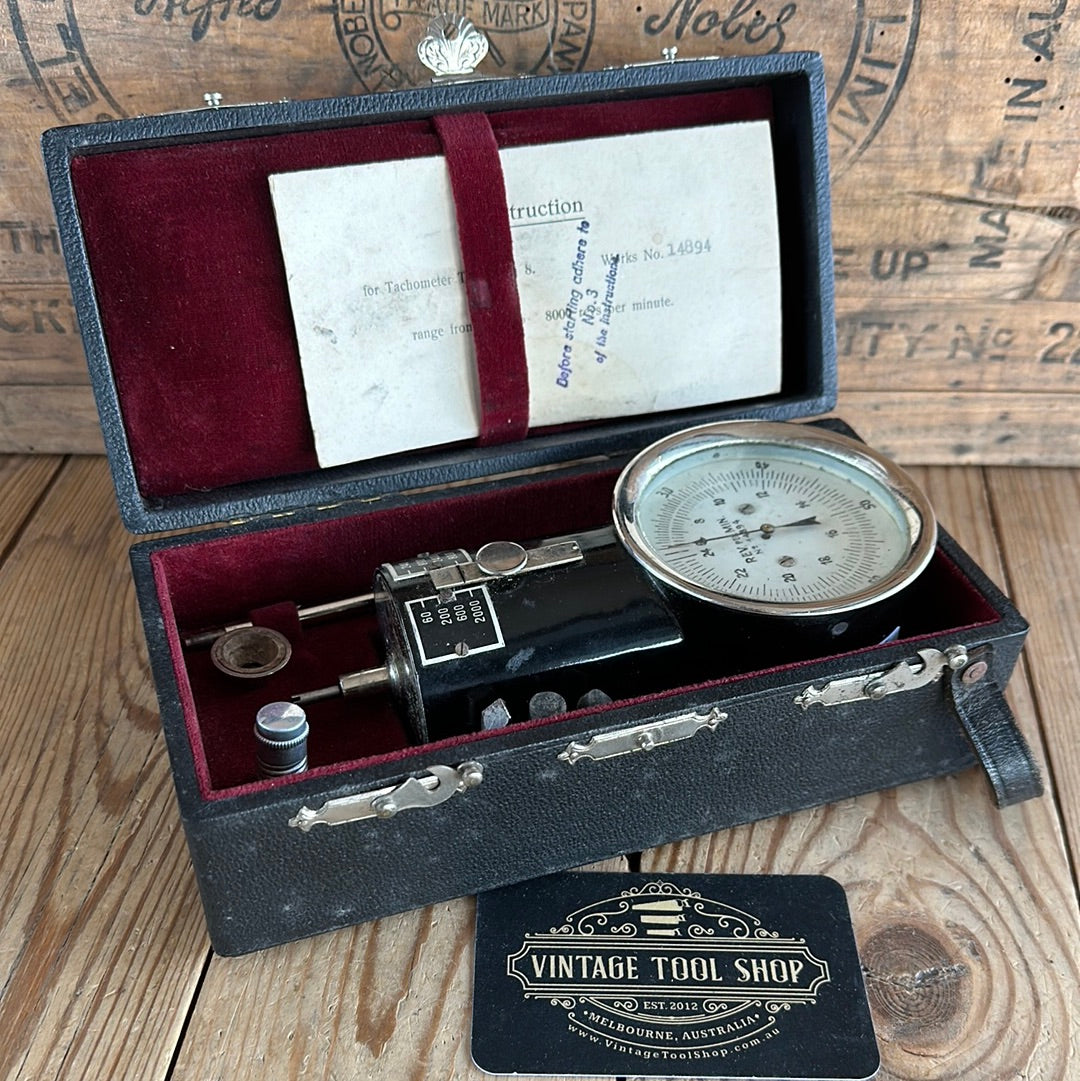 SOLD H1131 Vintage TACHOMETER Rev. counter GAUGE DISPLAY