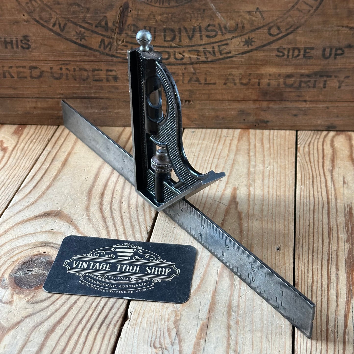 H2510 QUALITY! Vintage STARRETT USA adjustable SQUARE