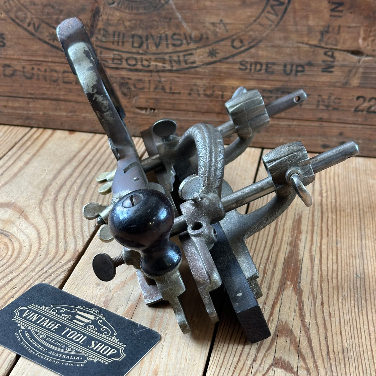 C6 COMPLETE! Antique STANLEY USA No.46 Combination PLANE with 10 cutters
