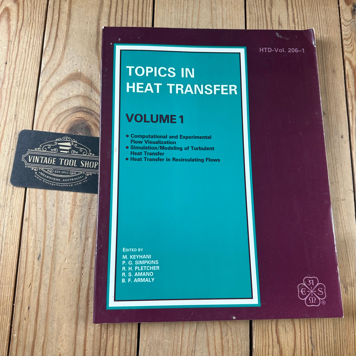 XBN183 Vintage BOOK TOPICS in HEAT TRANSFER Vol 1 edited by M.Keyhani, P.G.Simpkins, R.H.Pletcher, R.S.Amano & B.F.Armaly