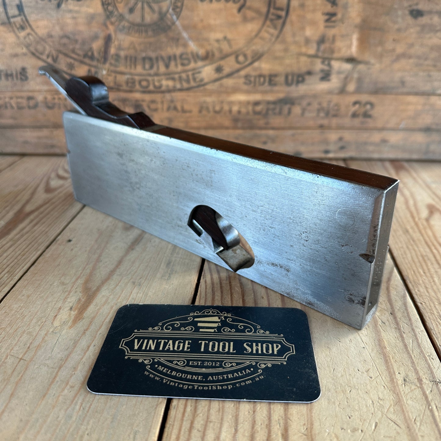 N1162 Antique SPIERS Iron & Rosewood INFILL Shoulder PLANE