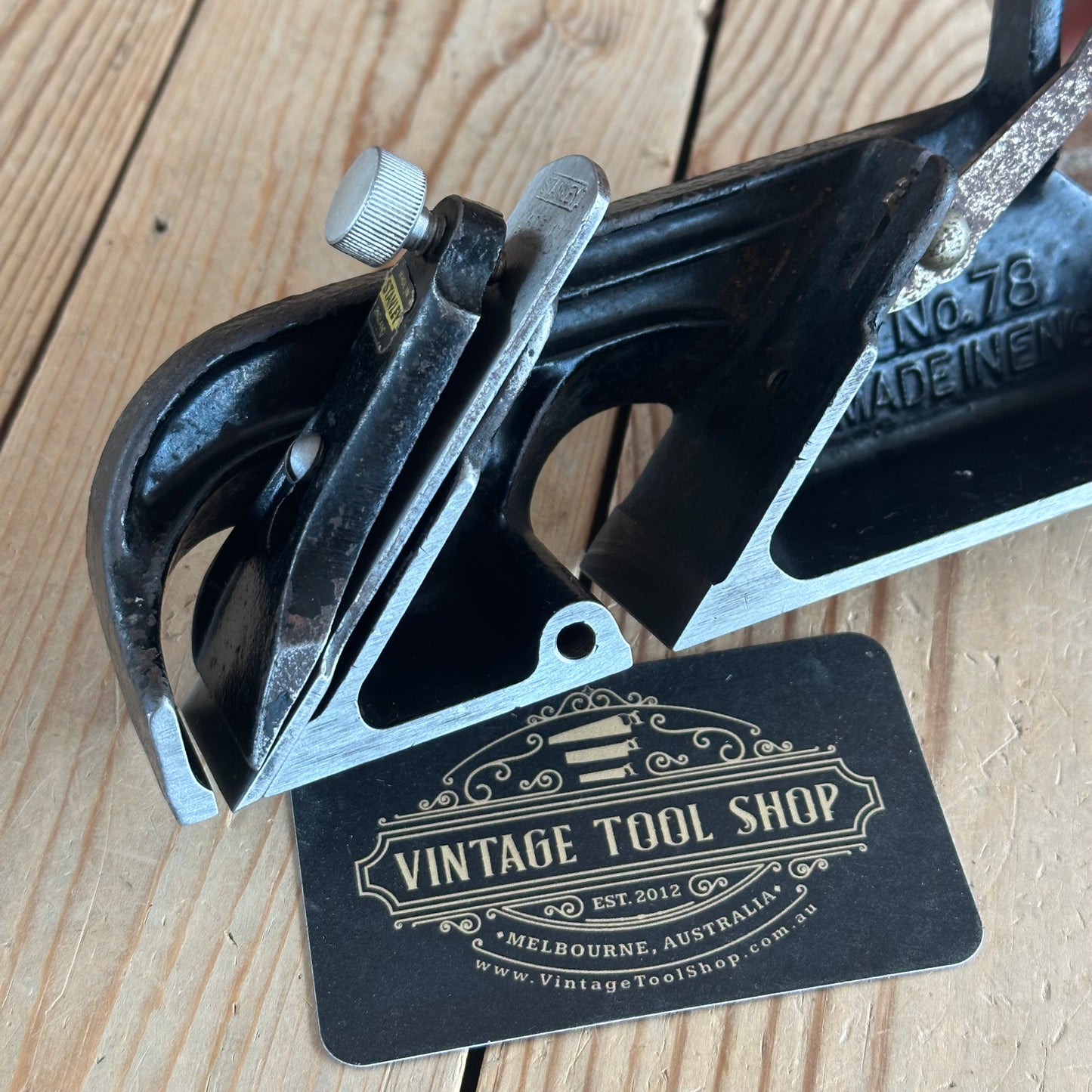 H2356 Vintage STANLEY England No.78 Duplex RABBET rebate plane